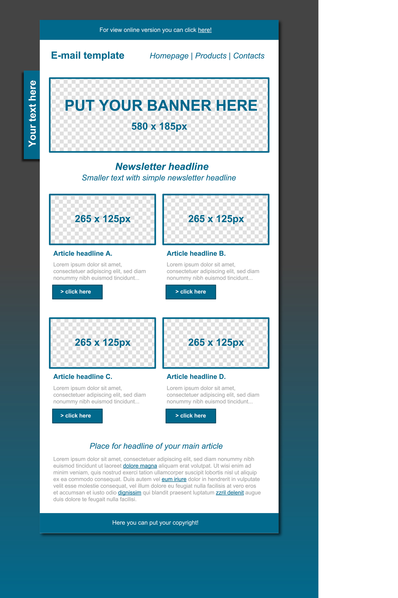 Responsive Email Template For Building An Email Newsletter For A Commercial Contracting Business