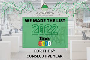 AltaVista Strategic Partners Makes Inc. 5000 List for the Sixth Consecutive Year